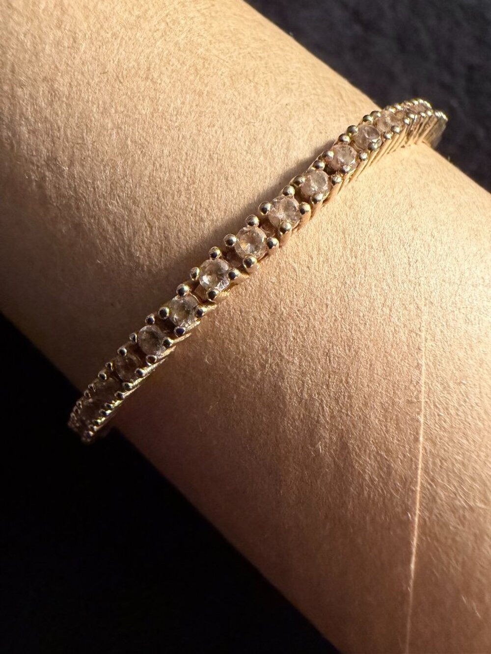 Gold Plated Cubic Zirconia Tennis Bracelet